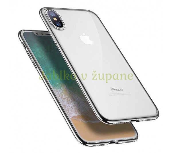 Kryt Frame iPhone X, XS - strieborný